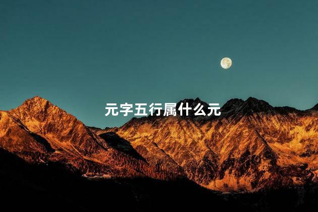 元字五行属什么元