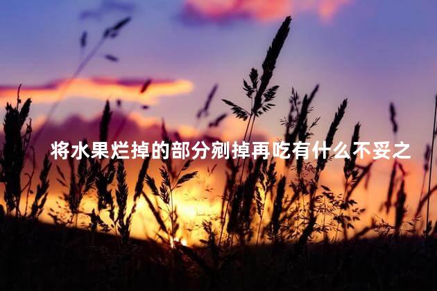 将水果烂掉的部分剜掉可以吃吗