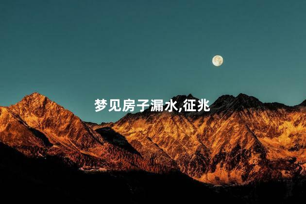 梦见房子漏水征兆