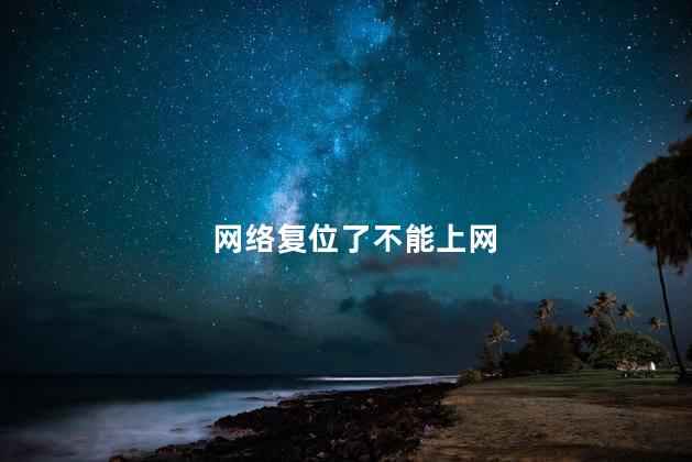 网络复位了不能上网